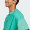 Adidas All Season Sportswear Comfortable Patchwork Loose Short Sleeve T-Shirt Men Tops Half-Court-Green JJ3676