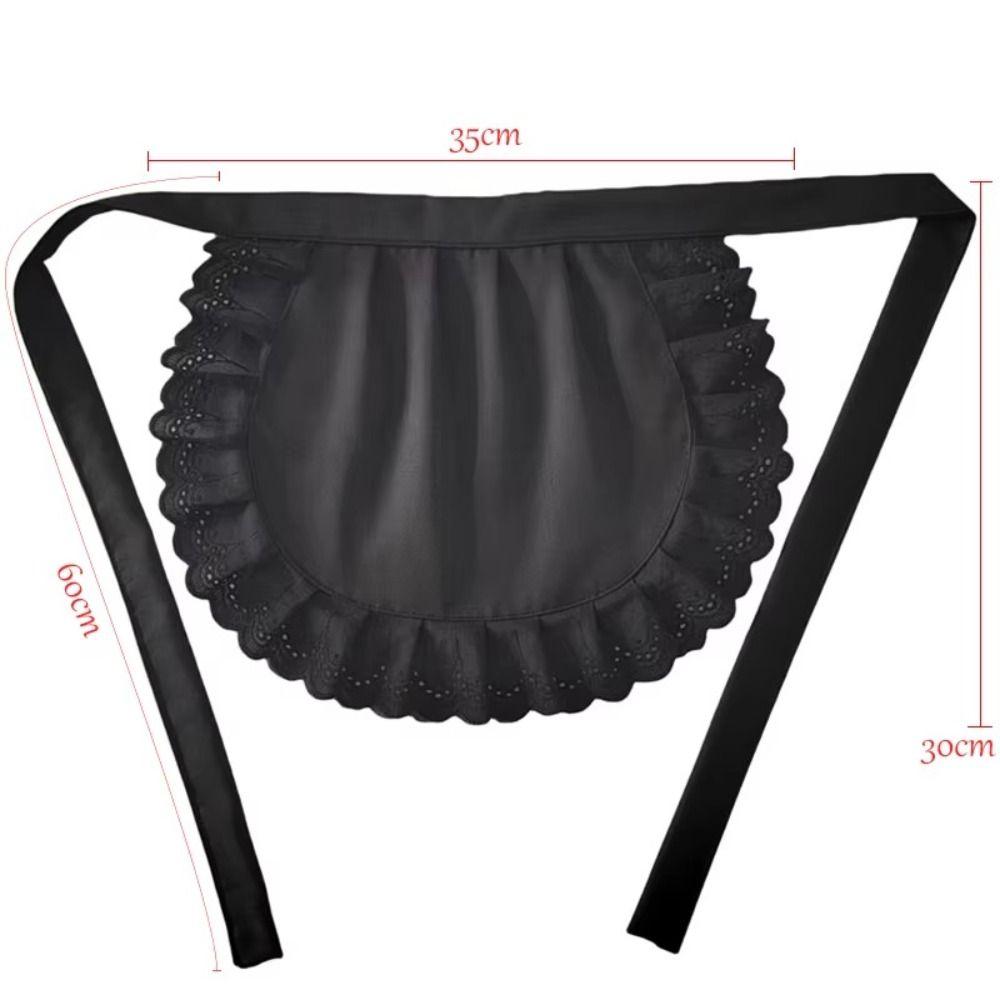 Sexy Lace Maid Apron Black White Short Waist Apron New Half Waist Apron  Home Work