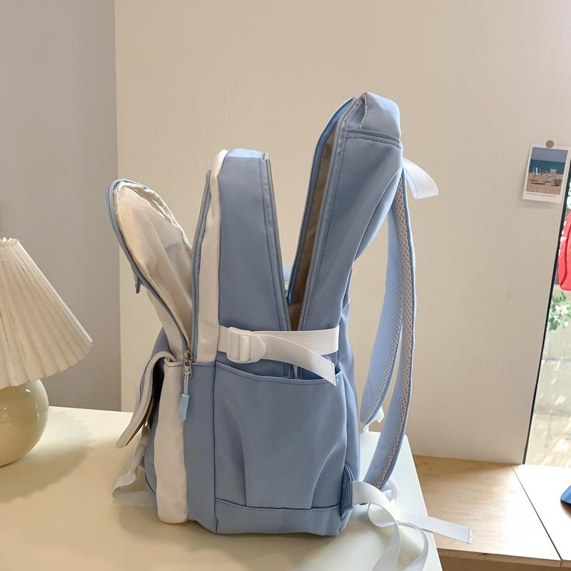 Middle School Student Schoolbag Color Block Women's Large Capacity Backpack Primary School Student's Fifth and Sixth Grade Lightweight Backpack