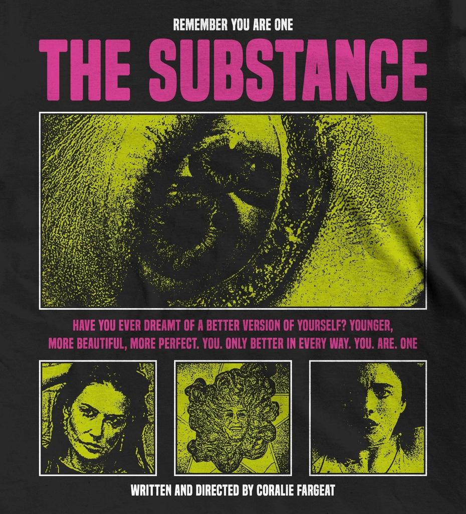 The Substance 2024 Film Graphic Tee, Demi Moore Body Horror Shirt