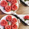 3PCS 3D Rose Printing Cutting DIY Cake Decor Fondant Embossing Plastic Mold Kitchen Baking Pastry Tool Accessories