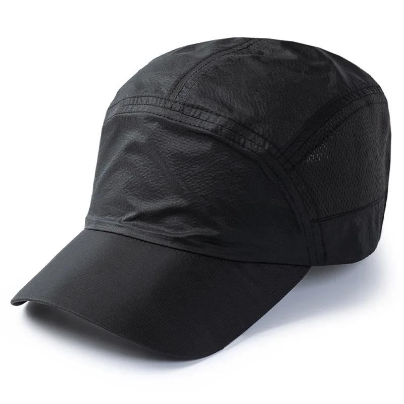 

Large Size Quick Drying Mesh Baseball Caps Men Summer Light and Thin Soft Top Running Snapback Cap Women Sun Protection Sun Hat plus size 60-63cm чорний