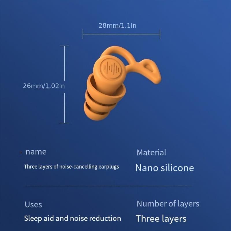 [Silikon Ørepropper] Støyreduserende Gjenbrukbare Silikon Ørepropper for Søvn | Snorke- & Svømme-Komfort, Stille Nattsøvn
