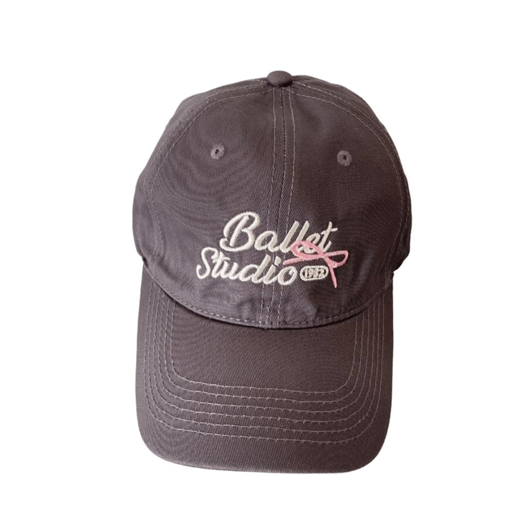 

Cotton Bow Tie Baseball Cap Embroidered Letters Solid Color Hat Hip Hop Peaked Cap For Men Women сірий