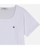 BANGBANG Women'S Square Neck Flare Fit Short Sleeve T-Shirt (Ctm303)
