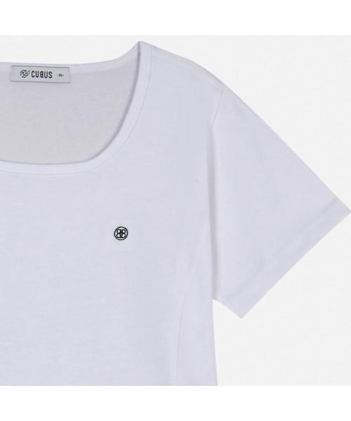 BANGBANG Women'S Square Neck Flare Fit Short Sleeve T-Shirt (Ctm303)