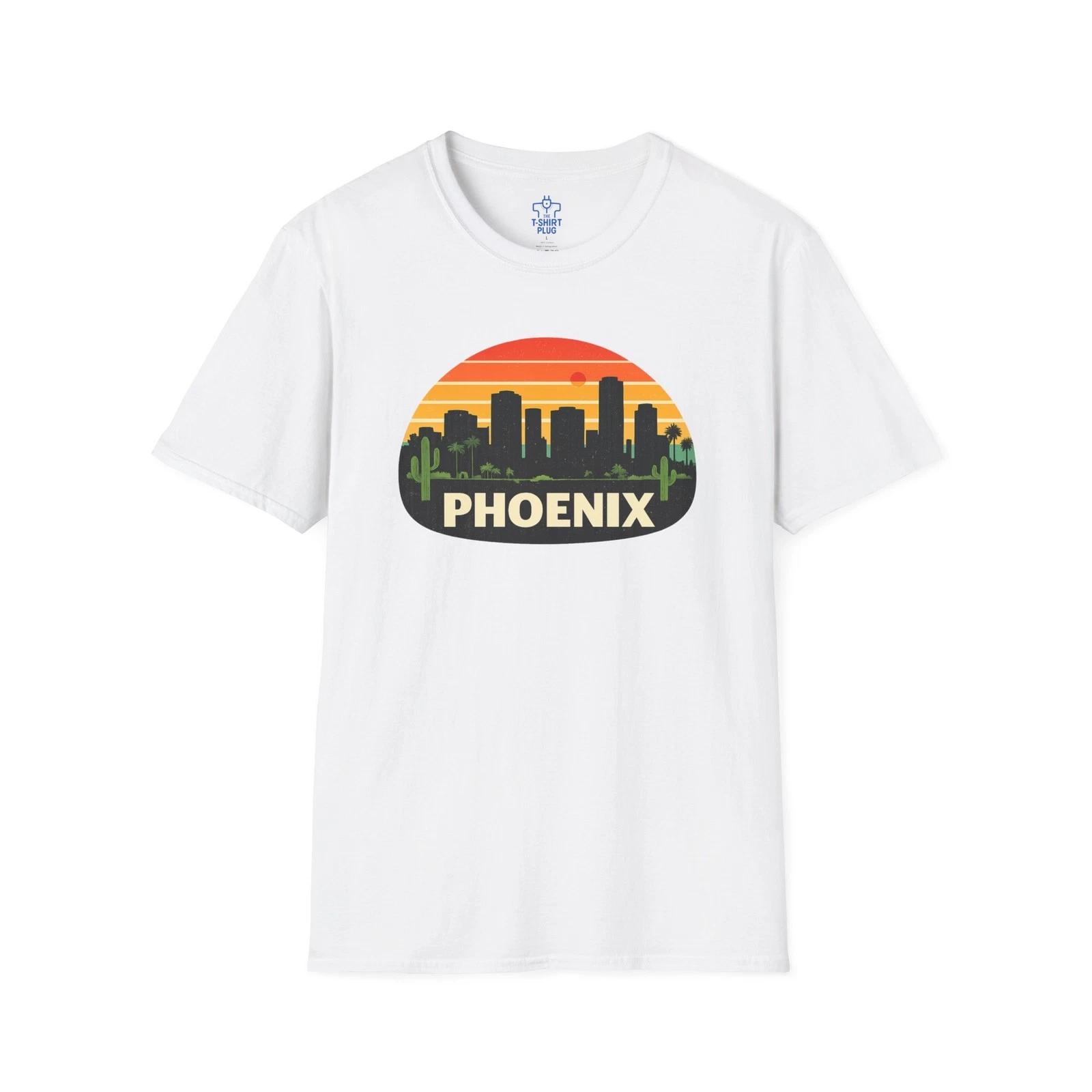 Phoenix Arizona Skyline T shirt | Desert Cityscape Tee L