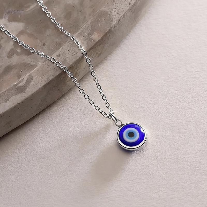 Lucky Blue Eye Evil Eye Pendant Necklace Stainless Steel Glass Charms Necklaces Jewelry For Women Jewelry Accessories Gifts