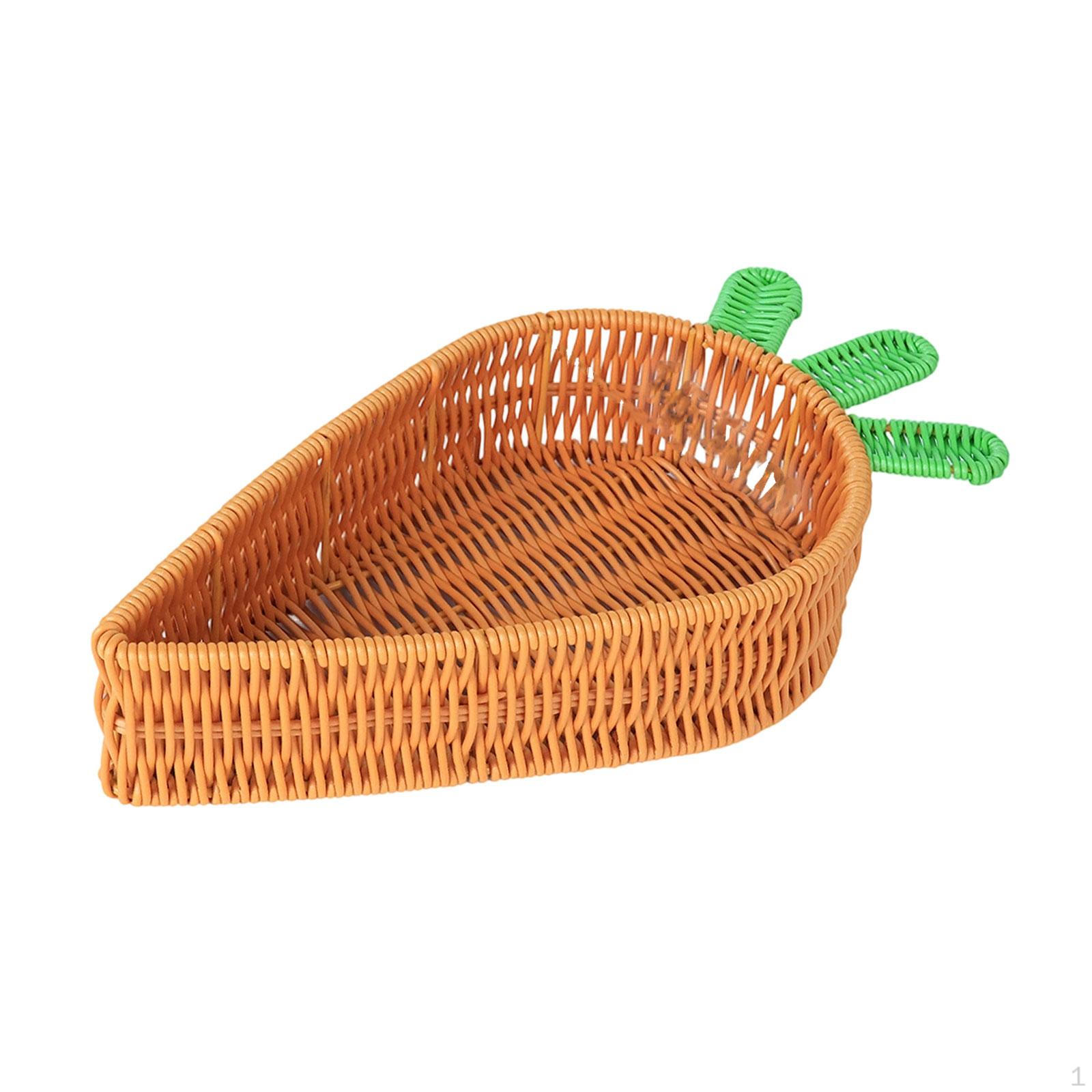 

Плетеная из ротанга корзина для фруктов, хранение овощей, пасхальная закуска, поднос для сервировки хлеба, ручная работа