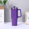 40oz Large Capacity Insulated Travel Mug With Handle Straw 304 Stainless Steel Vacuum Thermos Car Office Outdoor Use