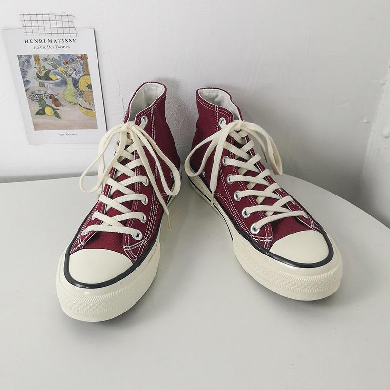 Canvas Shoes Female High-top Student Shoes Board Shoes 19
