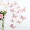 Lot de 12 autocollants muraux 3D en papier creux pour décoration de salon, de maison, de festival, de mariage, de fête