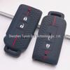 Mitsubishi Outlander ASX Pajero L200 Two-Button Red Stripe Honeycomb Silicone Key Cover
