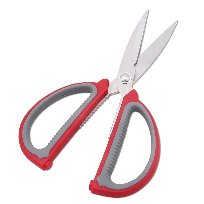 Household Stainless Steel Blade Sharp Shear PP+TPR Handle Vegetables Chicken Bone Clipper Kitchen Scissors Accessories