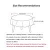 GOEXCPL Round Tablecloth, Water-Repellent, Solid Color, Waterproof, Oil-Resistant, Stain-Resistant, Stylish, Thick, Decorative, Event, Dining, White O