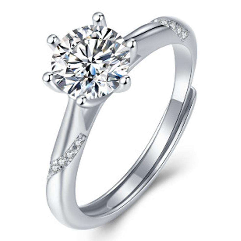 1 Carat Moissanite Ring In 925 Sterling Silver, Durable Forever Brilliant Ring for Women, Affordable Luxury Engagement Wedding Gift