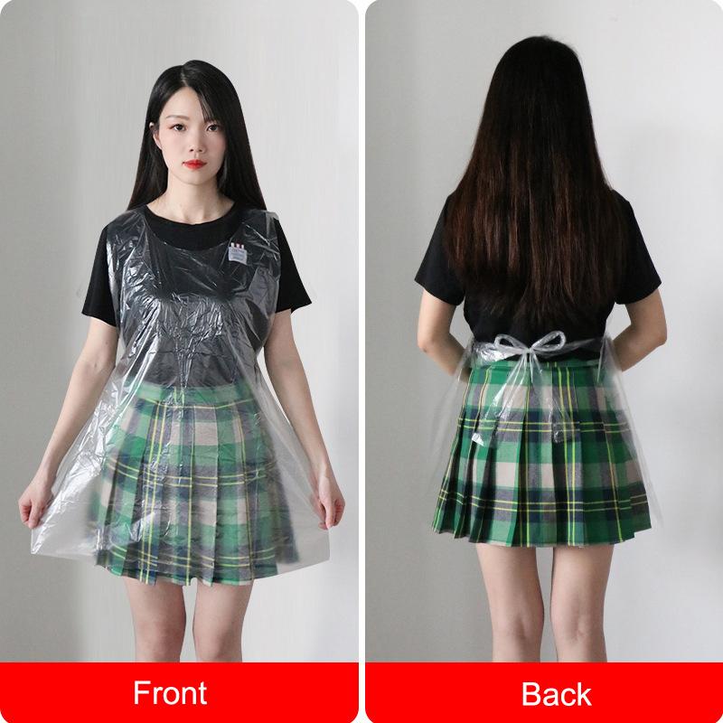 25Pcs Disposable Aprons Clear Plastic Art Apron Waterproof For Adults Kids Painting Party Cooking Housework Picnic Diy Craft