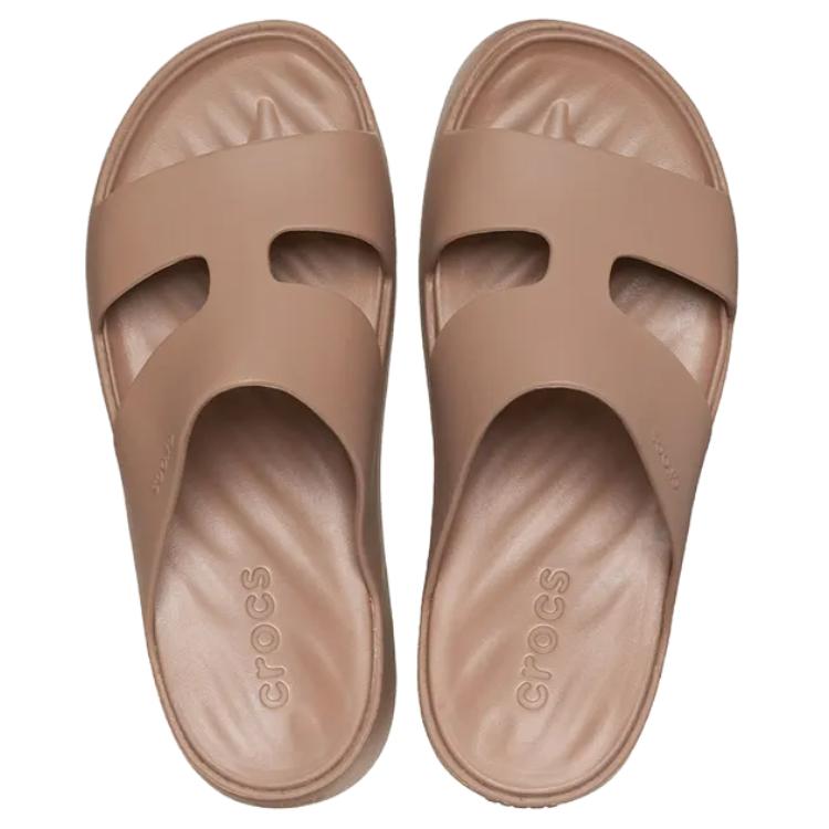 Crocs Fashionable Simple Elegant Slip-Resistant Shock-Absorbing Slide Sandals Women Sandals Brown 209409-2Q9