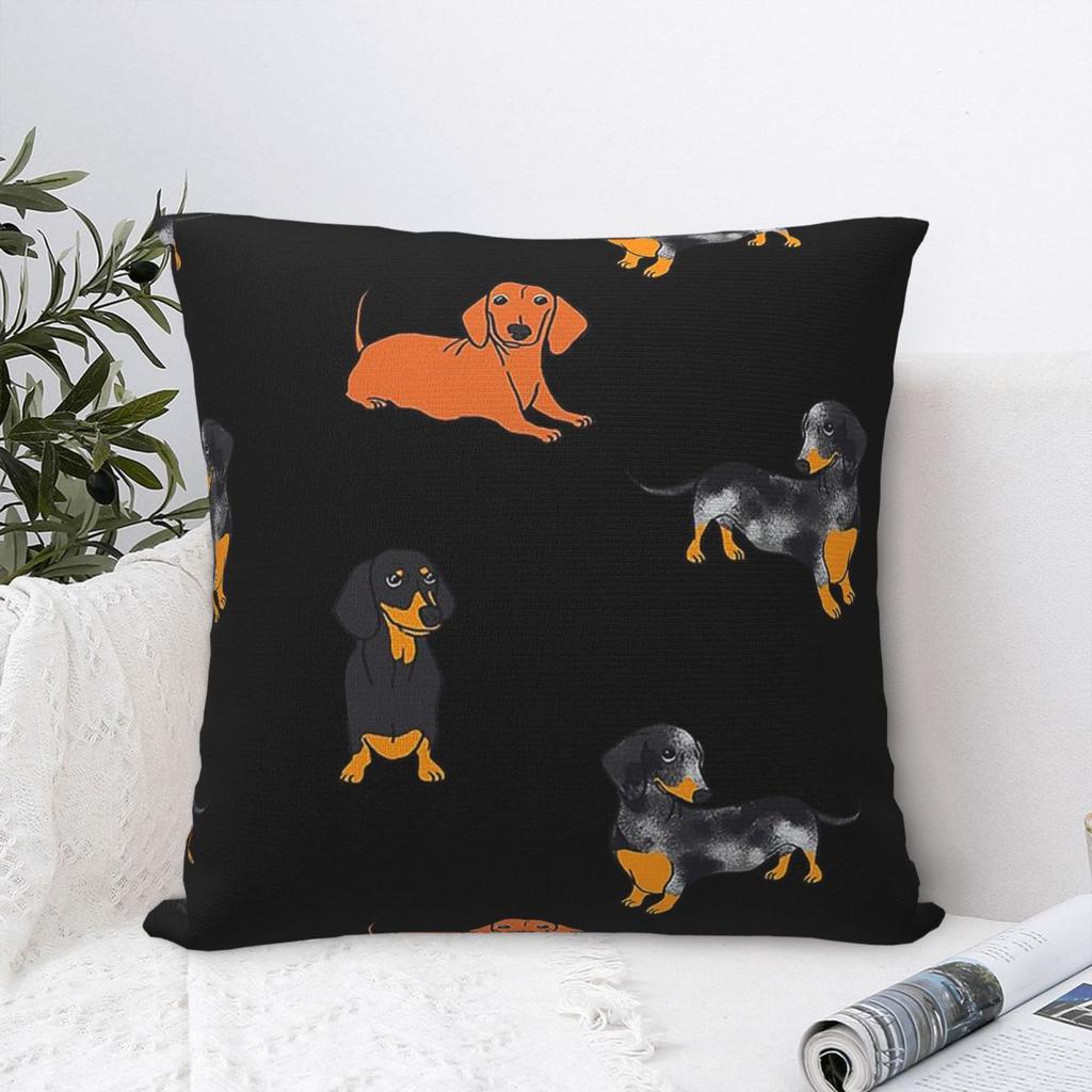 My Lovely Daschund Pillow Case Dachshund Wiener Sausage Doxie Dog Cushion Cover Awesome Zipper Decorative Pillowcover for Seat