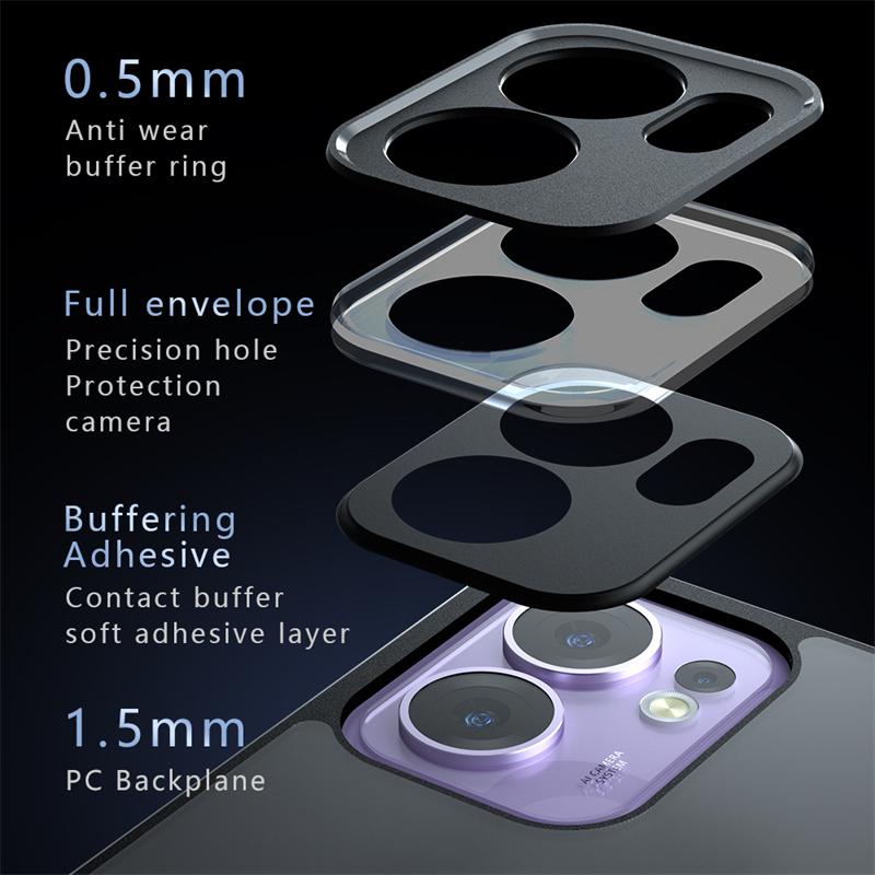 For Reno 13F Case Cover OPPO Reno 13F Capas Shockproof Phone Back Bumper Matte Frosted Black Transparent Fundas OPPO Reno 13F