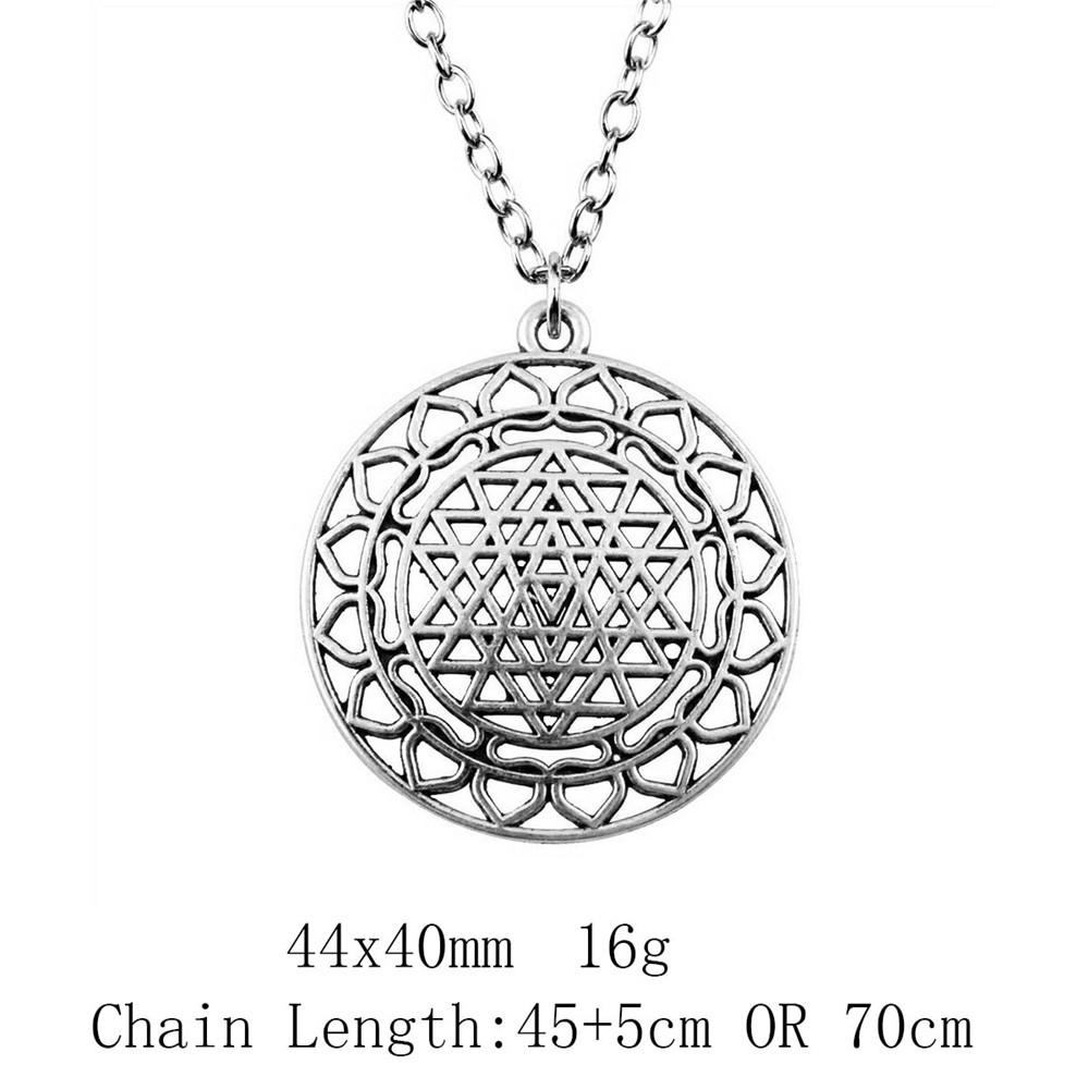 Back To School Christmas Necklace Flower Of Life 45cm Or 70cm Long Chain Necklace Home Garden Necklaces With Pendant