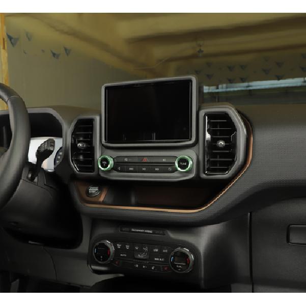 2PCS Center Console Audio Switch Knob Trim Ring For Bronco Sport -2025 Green