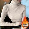 A/W 2026 Women's Slim Long-sleeve High Neck Plush T-shirt