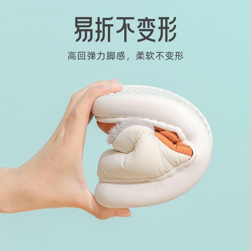 Waterproof Cotton Slippers Men's Indoor Home New Couple Non-slip Warm Bag and Down Cloth Cotton Drag Women's Winter