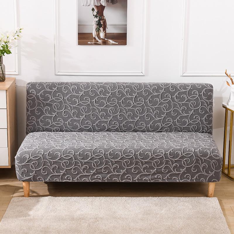 

3D Embossed Jacquard Thick Sofa Cover Luxury Stretch Armless All-Cover Sofa Bed Dust Cover High-End Anti Scratch Couch Cover 160-190cm