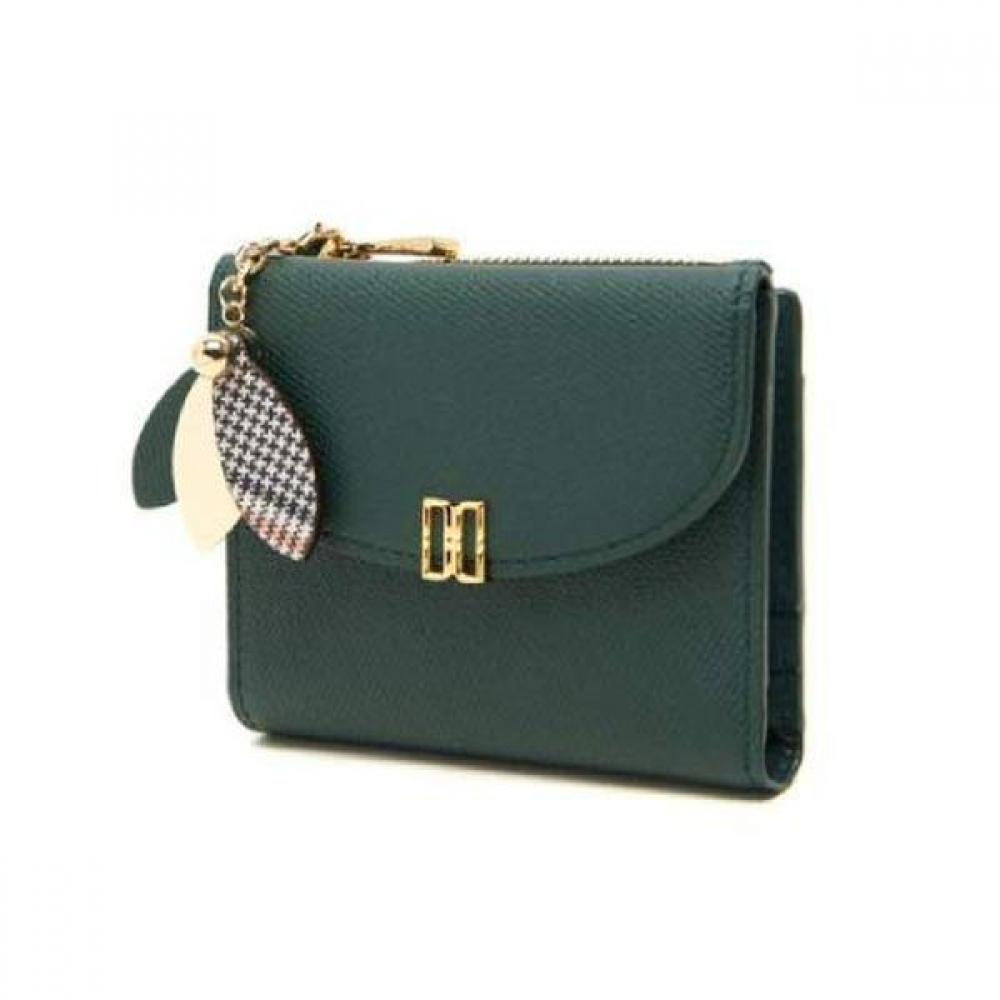 Daks Misty Flower Green Leather Check Wallet Dcwa2f307e2
