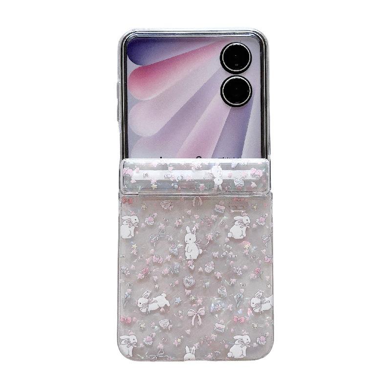 

Fresh Floral Wrist Strap Case for Honor Magic V Flip2 - Foldable Screen, PC Hard Shell Honor Magic V Flip2