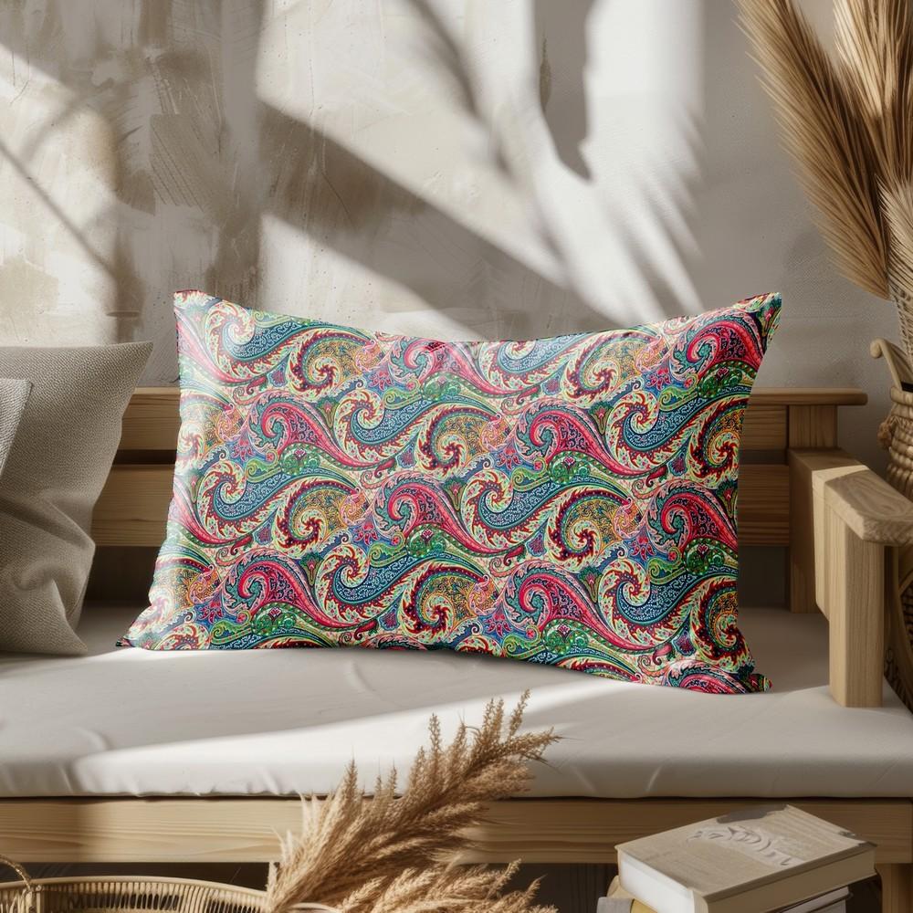 Home Decor Colorful Ethnic Pattern Cushion Suitable For Sofa Bedroom Car Pillow Cover Cushion Rectangular Back Cushion