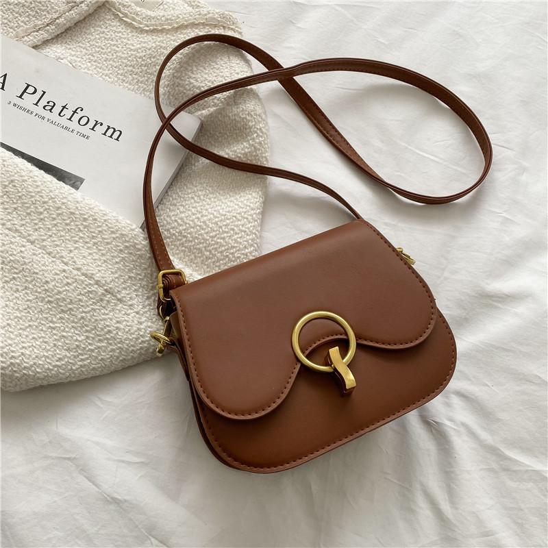 Retro saddle bag women's 2 winter new fashion simple shoulder messenger bag casual commuter women bag