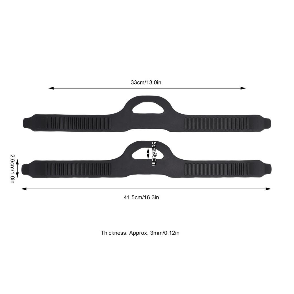2 STUKS Vinstrappen Vervanging TPR Verstelbare Duikflippers Strap voor Zwemmen Duiken Duikaccessoires L
