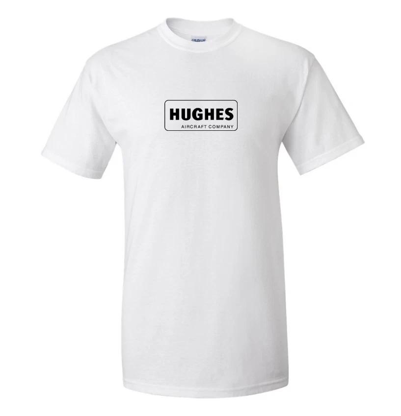 Hughes Aircraft White Retro Logo US Airline Aviation Vintage T-Shirt S - 5XL S