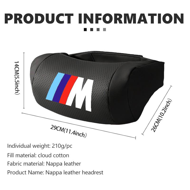 Car Pillow Seat Head Support Protector Auto Travel Soft Headrest For BMW 1 3 5 7 Series M F01 F20 F10 F13 E52 E53 E60 E93 SXW36