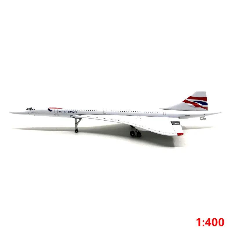 1: 200 Et 1:400 Concorde Air France Et Concorde British Airways Avion Supersonique Alliage Modèle Moulé Sous Pression Présentation Statique