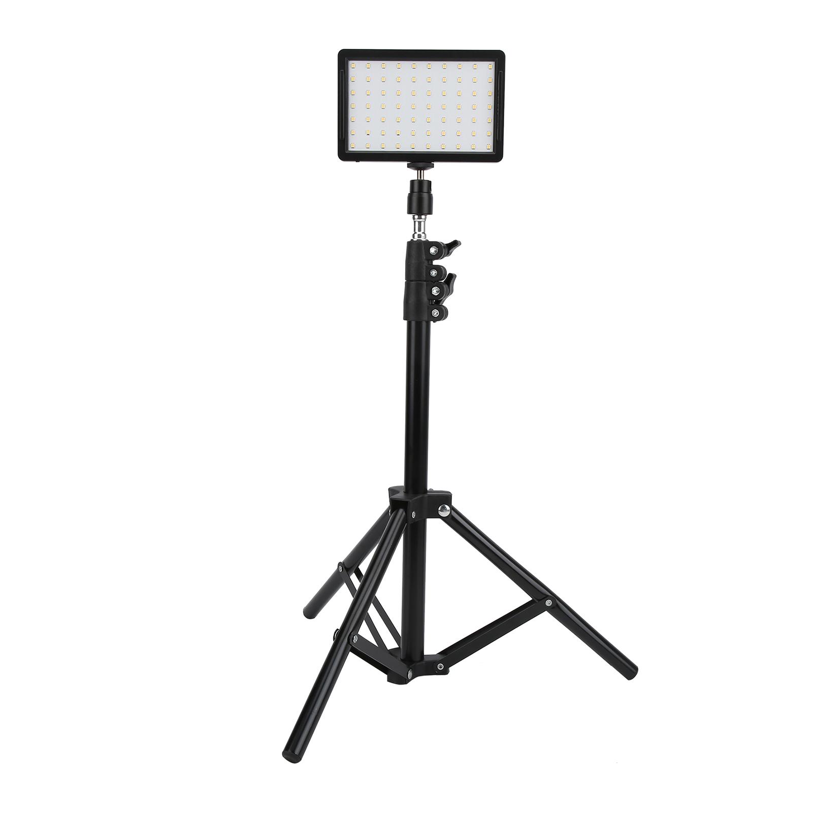 

3 Packs 70 LED Video Light with Adjustable Tripod Stand and WhiteRedBlueYellow Color Filters