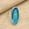 Pretty Blue Topaz Gemstone Handmade 925 Solid Sterling Silver Jewelry Ring