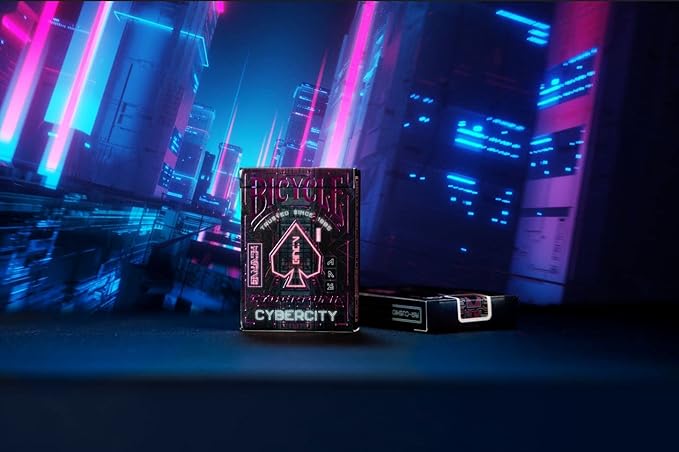 BICYCLE CYBERPUNKT CYBERCITY Playing Cards 1 DECK in a Wooden Box