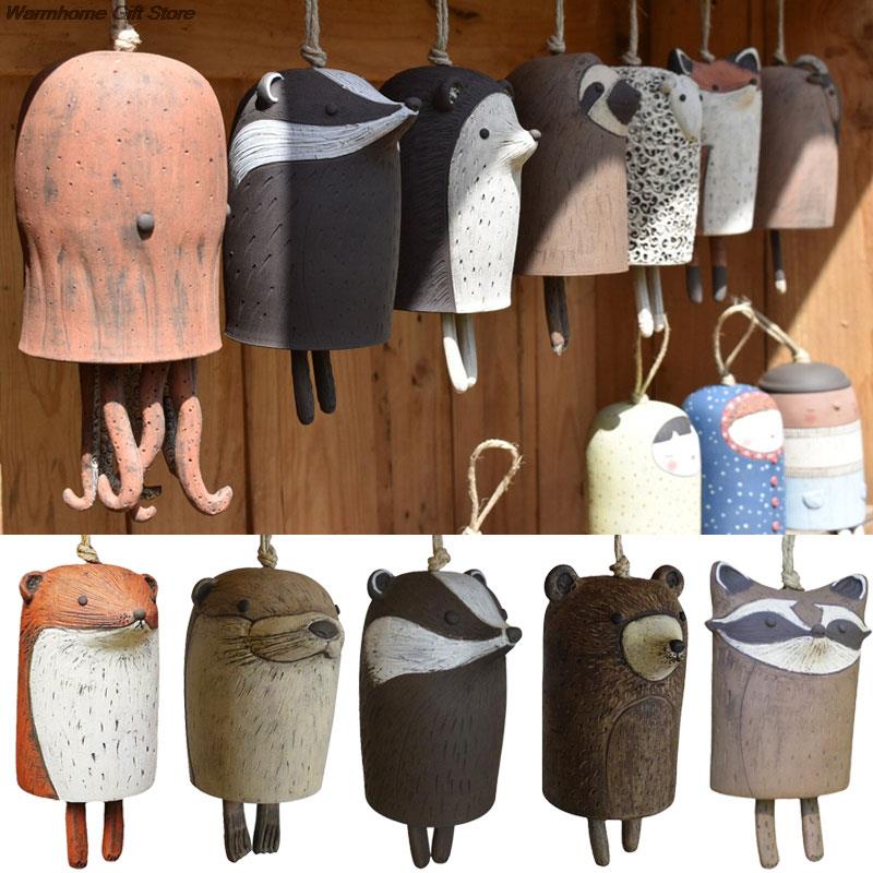 Beautiful Rustic Animal Wind Chimes Resin Nordic Style Cute Wind Chimes Bell Room Garden Door Outdoor Yard Decor Crafts