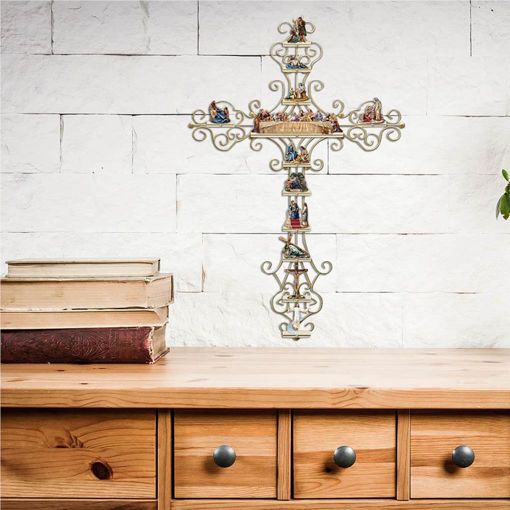 Wall Sticker Room Adorn Religious Themed Stickers Indoor Adornment Scene Layout Self-adhesive Cross Decal Home Decoration Prop