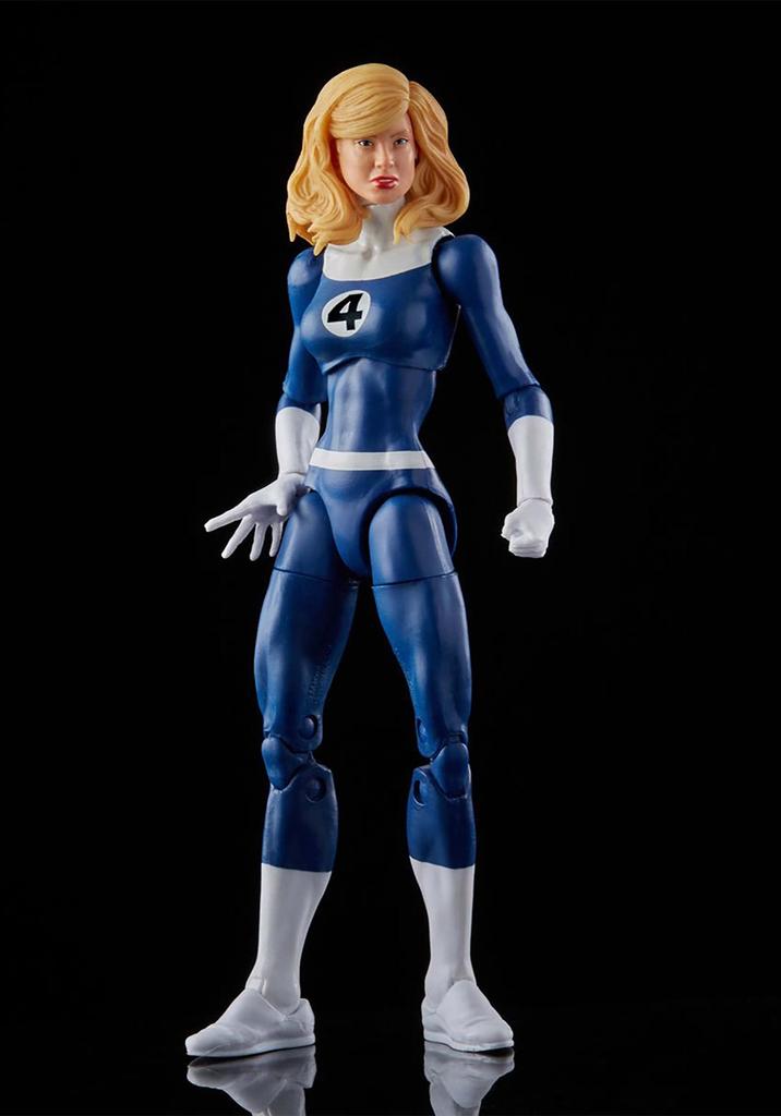 Marvel Hasbro Legends Series Retro Fantastic Four Marvel Belle the Invisible Woman Action Figure Toy with 3 Black 6-Inch Accessories,