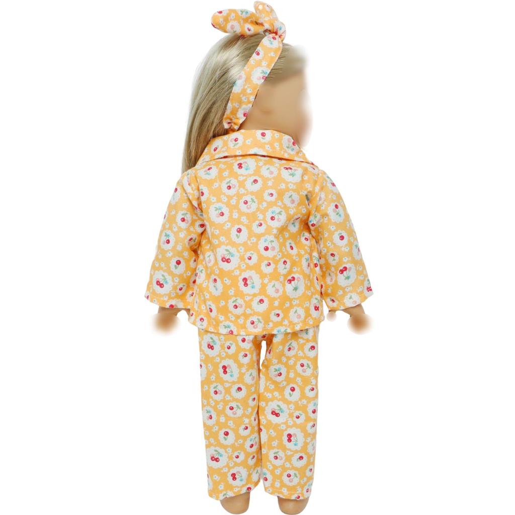 2x 18 Inch Doll Outfits Dots Shirts + Pants + Headband Lovely Pajamas Fashion Clothes for 45cm Doll Accessories Girl Cute Toy