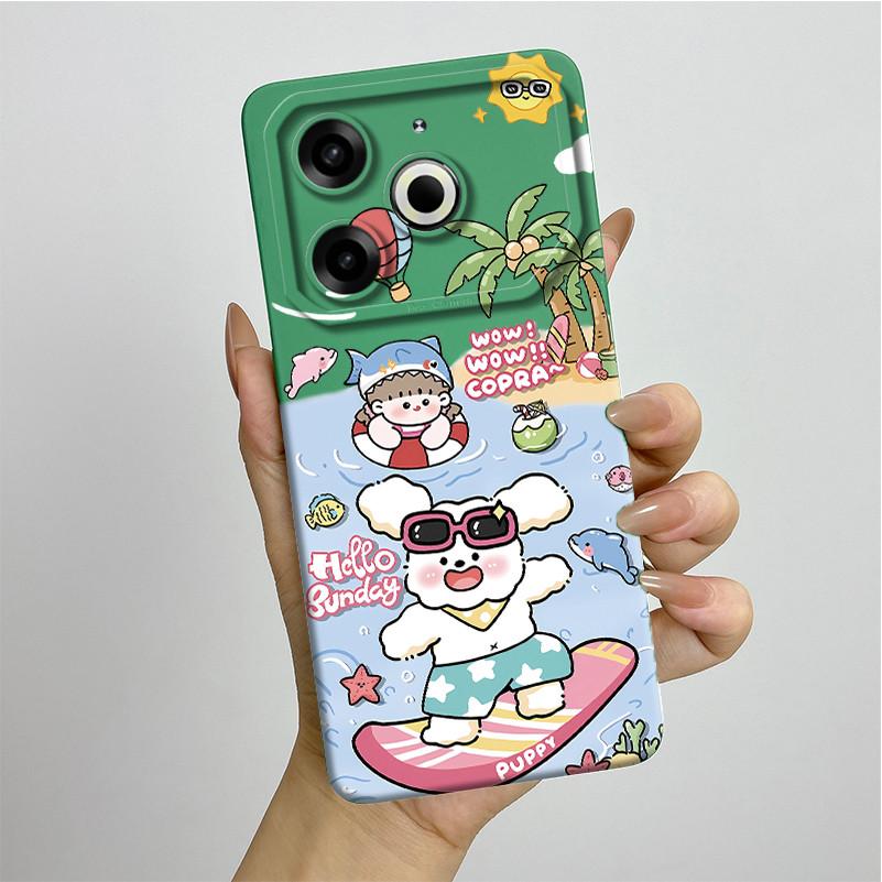 Per Tecno Pova 6 Neo Custodia POVA6NEO Silicone TPU Morbida Custodia per Telefono Verniciata Stampata Antiurto Protettiva Cover Posteriore
