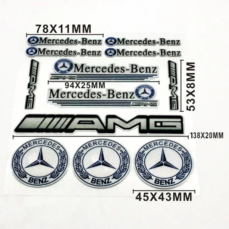 2025 Für Mercedes-Benz 1 Satz Auto-Emblem-Aufkleber Auto-Dekoration Aufkleber Für Mercedes Benz W204 W124 W201 W202 W212 W220 W205 GLA CLA