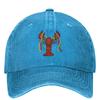 Mardi Gras Crawfish And Beads Washed Baseball Cap Fashion Hip Hop Dad Hats Spring Women Unisex Outdoor Sport Designer Baseball Caps