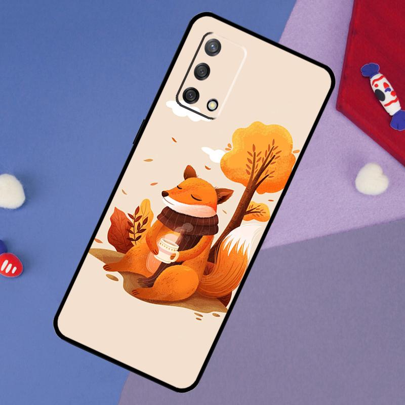 Herbstblätter Fallender Fuchs Hülle Für Oppo A5 Pro A6 A57 A17 A78 A54 A74 A94 A76 A16 A96 A18 A40 A60 A80 A38 A58 A98 A15