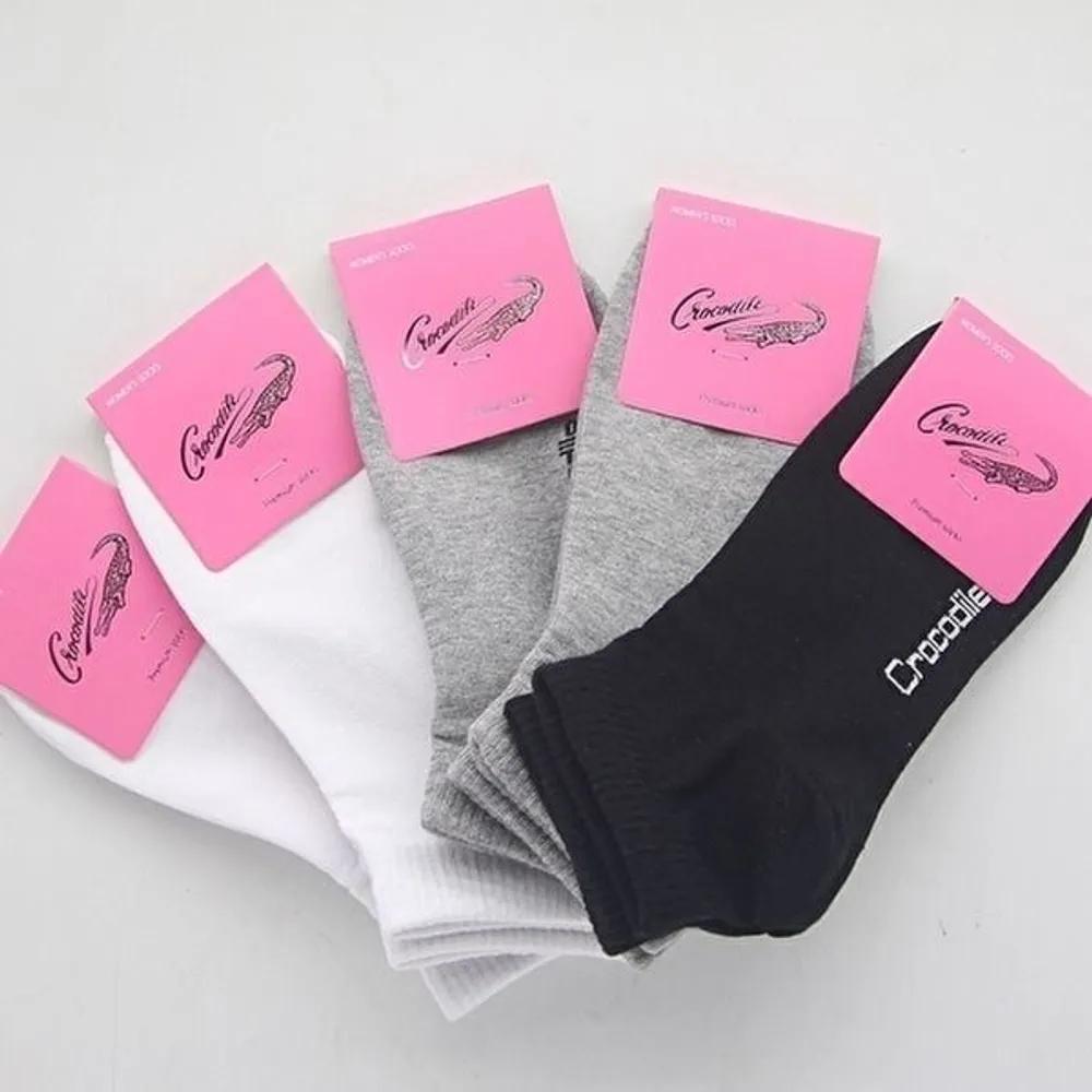 Crocodile Women s Ankle Socks 5 Pairs gray