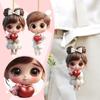 Valentine's Day Sweet Couple Wedding Acrylic Keychain Car Rearview Mirror Accessories Backpack Small Pendant.